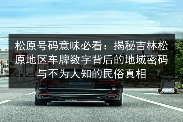 松原号码意味必看:揭秘吉林松原地区车牌数字背后的地域密码与不为人知的民俗真相 第2张 松原号码意味必看:揭秘吉林松原地区车牌数字背后的地域密码与不为人知的民俗真相 第2张