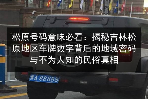 松原号码意味必看:揭秘吉林松原地区车牌数字背后的地域密码与不为人知的民俗真相 第3张 松原号码意味必看:揭秘吉林松原地区车牌数字背后的地域密码与不为人知的民俗真相 第3张