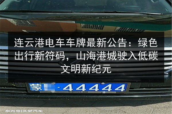 连云港电车车牌最新公告：绿色出行新符码，山海港城驶入低碳文明新纪元