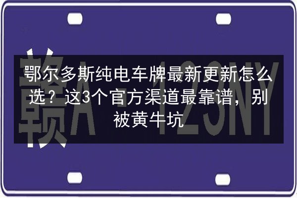 鄂尔多斯纯电车牌最新更新怎么选?这3个官方渠道最靠谱,别被黄牛坑 第3张 鄂尔多斯纯电车牌最新更新怎么选?这3个官方渠道最靠谱,别被黄牛坑 第3张