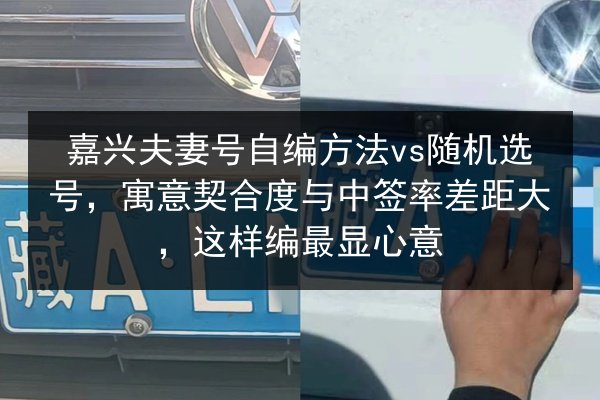 嘉兴夫妻号自编方法vs随机选号，寓意契合度与中签率差距大，这样编最显心意