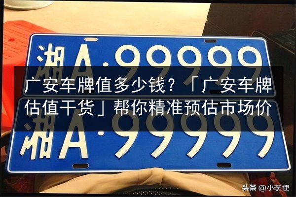广安车牌值多少钱?「广安车牌估值干货」帮你精准预估市场价 第2张 广安车牌值多少钱?「广安车牌估值干货」帮你精准预估市场价 第2张