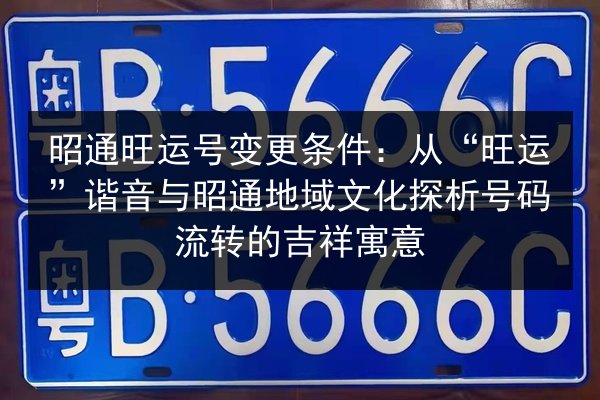 昭通旺运号变更条件:从“旺运”谐音与昭通地域文化探析号码流转的吉祥寓意 第3张 昭通旺运号变更条件:从“旺运”谐音与昭通地域文化探析号码流转的吉祥寓意 第3张