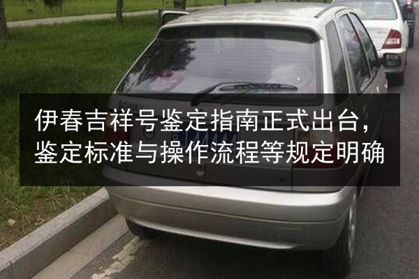 伊春吉祥号鉴定指南正式出台，鉴定标准与操作流程等规定明确