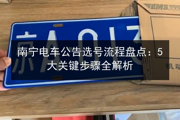 南宁电车公告选号流程盘点：5大关键步骤全解析 第2张