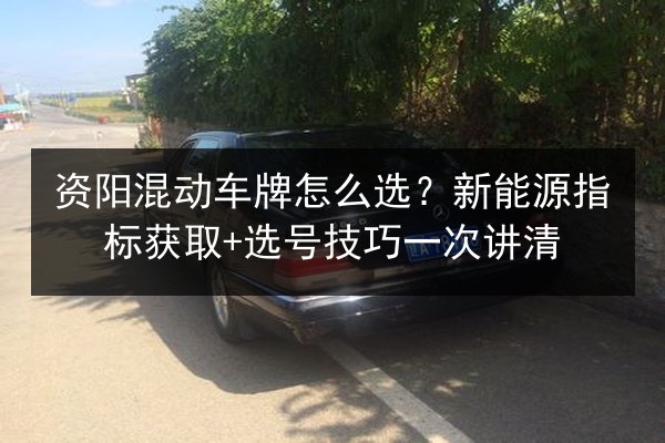 资阳混动车牌怎么选?新能源指标获取+选号技巧一次讲清 第3张 资阳混动车牌怎么选?新能源指标获取+选号技巧一次讲清 第3张