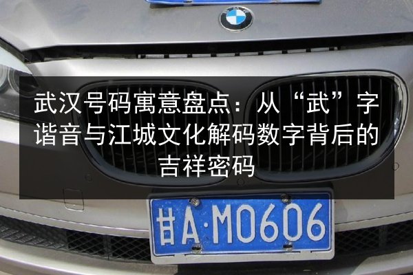 武汉号码寓意盘点：从“武”字谐音与江城文化解码数字背后的吉祥密码