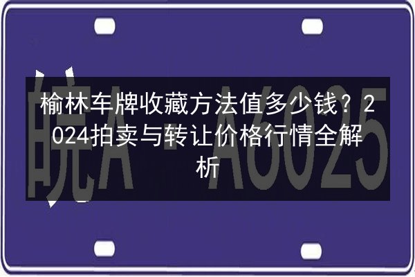 榆林车牌收藏方法值多少钱？2024拍卖与转让价格行情全解析