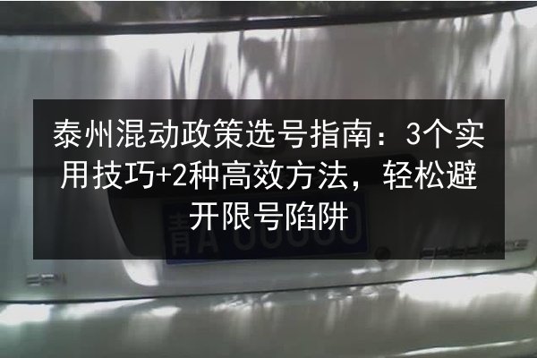 泰州混动政策选号指南：3个实用技巧+2种高效方法，轻松避开限号陷阱 第1张