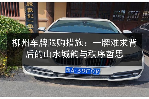 柳州车牌限购措施：一牌难求背后的山水城韵与秩序哲思