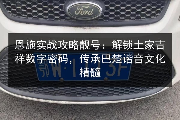 恩施实战攻略靓号：解锁土家吉祥数字密码，传承巴楚谐音文化精髓 第2张