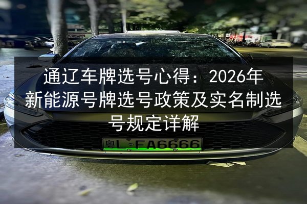 通辽车牌选号心得:2026年新能源号牌选号政策及实名制选号规定详解 第2张 通辽车牌选号心得:2026年新能源号牌选号政策及实名制选号规定详解 第2张