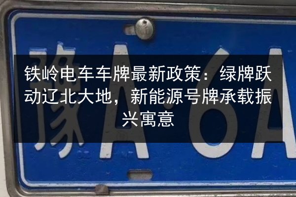 铁岭电车车牌最新政策:绿牌跃动辽北大地,新能源号牌承载振兴寓意 第2张 铁岭电车车牌最新政策:绿牌跃动辽北大地,新能源号牌承载振兴寓意 第2张