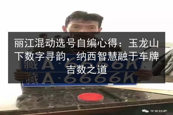 丽江混动选号自编心得：玉龙山下数字寻韵，纳西智慧融于车牌吉数之道