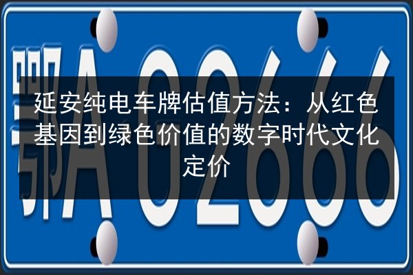延安纯电车牌估值方法:从红色基因到绿色价值的数字时代文化定价 第3张 延安纯电车牌估值方法:从红色基因到绿色价值的数字时代文化定价 第3张