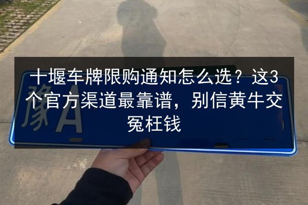 十堰车牌限购通知怎么选？这3个官方渠道最靠谱，别信黄牛交冤枉钱 第3张