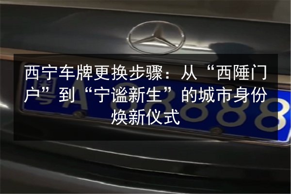 西宁车牌更换步骤：从“西陲门户”到“宁谧新生”的城市身份焕新仪式 第2张