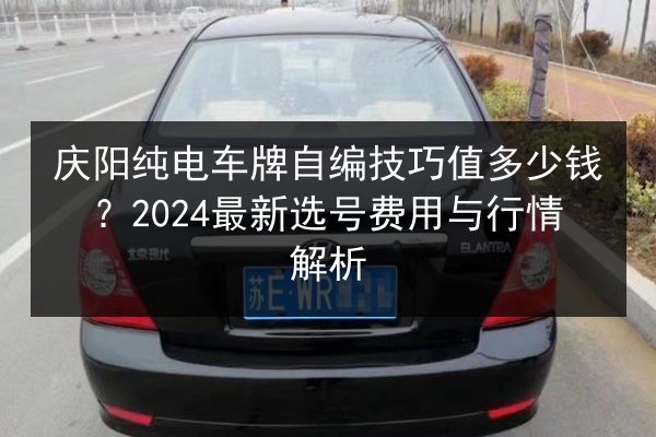 庆阳纯电车牌自编技巧值多少钱？2024最新选号费用与行情解析