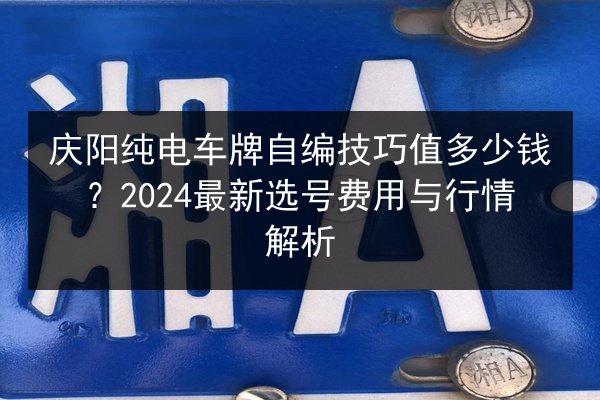 庆阳纯电车牌自编技巧值多少钱？2024最新选号费用与行情解析 第3张