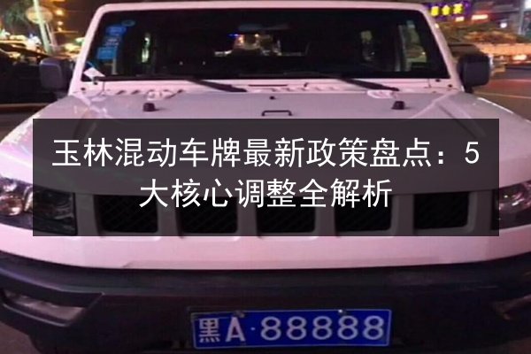 玉林混动车牌最新政策盘点：5大核心调整全解析 第3张