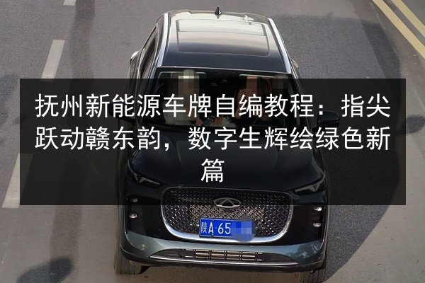 抚州新能源车牌自编教程：指尖跃动赣东韵，数字生辉绘绿色新篇