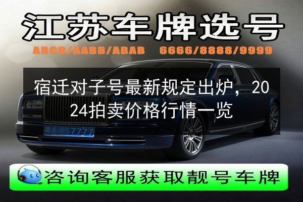 宿迁对子号最新规定出炉，2024拍卖价格行情一览 第3张