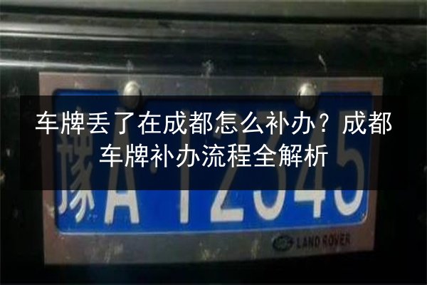 车牌丢了在成都怎么补办？成都车牌补办流程全解析