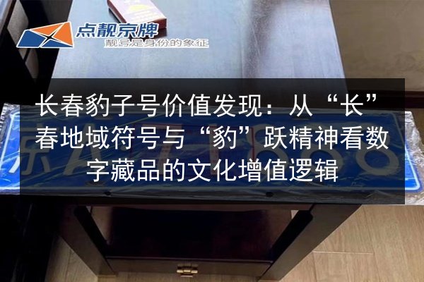 长春豹子号价值发现：从“长”春地域符号与“豹”跃精神看数字藏品的文化增值逻辑