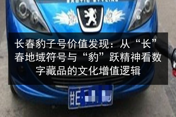 长春豹子号价值发现:从“长”春地域符号与“豹”跃精神看数字藏品的文化增值逻辑 第2张 长春豹子号价值发现:从“长”春地域符号与“豹”跃精神看数字藏品的文化增值逻辑 第2张