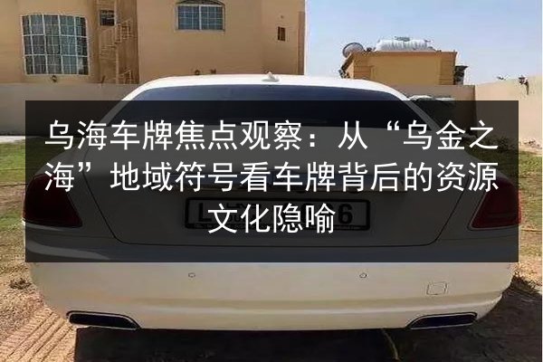 乌海车牌焦点观察：从“乌金之海”地域符号看车牌背后的资源文化隐喻