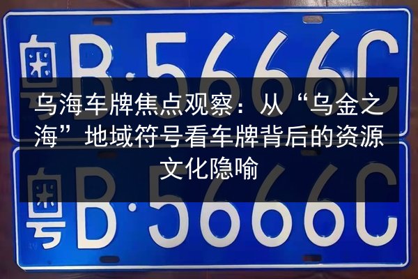 乌海车牌焦点观察:从“乌金之海”地域符号看车牌背后的资源文化隐喻 第2张 乌海车牌焦点观察:从“乌金之海”地域符号看车牌背后的资源文化隐喻 第2张