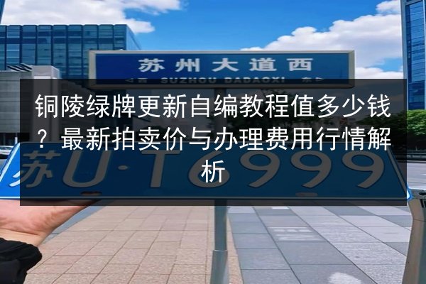铜陵绿牌更新自编教程值多少钱？最新拍卖价与办理费用行情解析