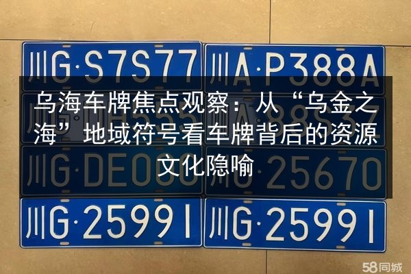乌海车牌焦点观察:从“乌金之海”地域符号看车牌背后的资源文化隐喻 第3张 乌海车牌焦点观察:从“乌金之海”地域符号看车牌背后的资源文化隐喻 第3张