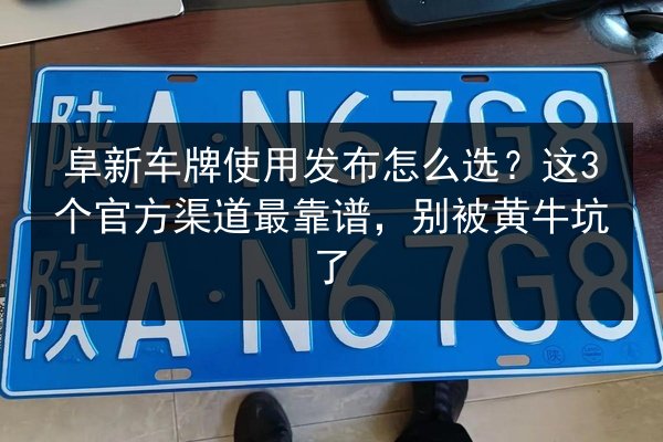 阜新车牌使用发布怎么选?这3个官方渠道最靠谱,别被黄牛坑了 第3张 阜新车牌使用发布怎么选?这3个官方渠道最靠谱,别被黄牛坑了 第3张