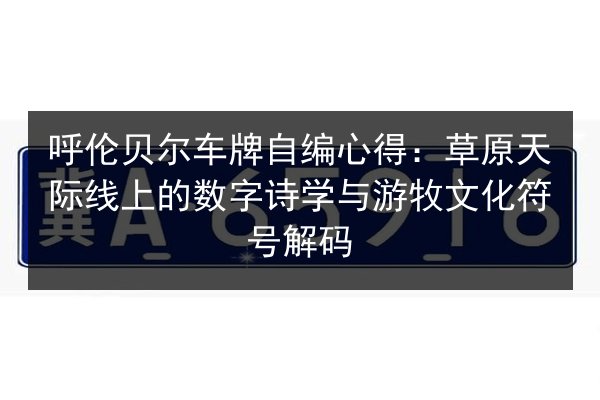 呼伦贝尔车牌自编心得：草原天际线上的数字诗学与游牧文化符号解码