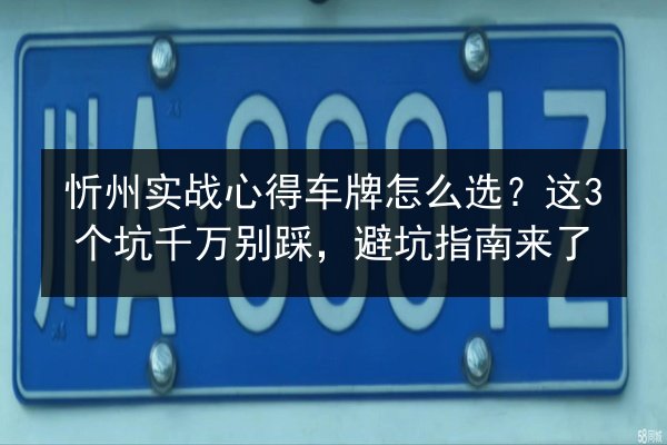 忻州实战心得车牌怎么选?这3个坑千万别踩,避坑指南来了 第3张 忻州实战心得车牌怎么选?这3个坑千万别踩,避坑指南来了 第3张