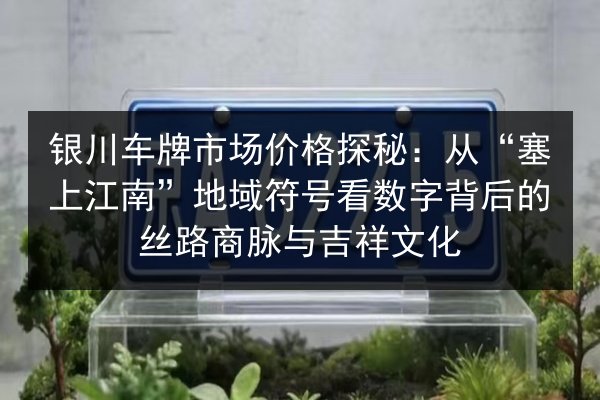 银川车牌市场价格探秘：从“塞上江南”地域符号看数字背后的丝路商脉与吉祥文化