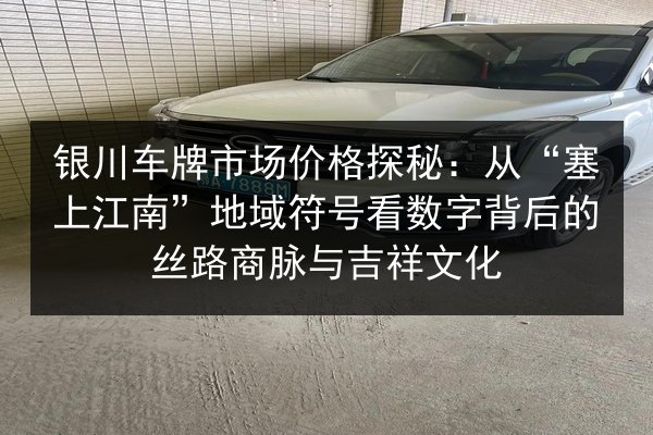 银川车牌市场价格探秘:从“塞上江南”地域符号看数字背后的丝路商脉与吉祥文化 第3张 银川车牌市场价格探秘:从“塞上江南”地域符号看数字背后的丝路商脉与吉祥文化 第3张