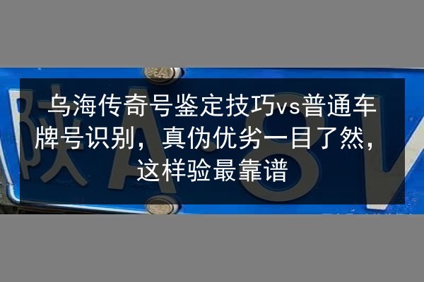 乌海传奇号鉴定技巧vs普通车牌号识别，真伪优劣一目了然，这样验最靠谱 第2张
