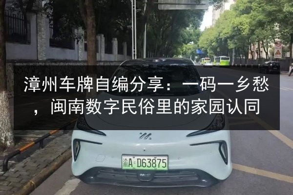 漳州车牌自编分享：一码一乡愁，闽南数字民俗里的家园认同