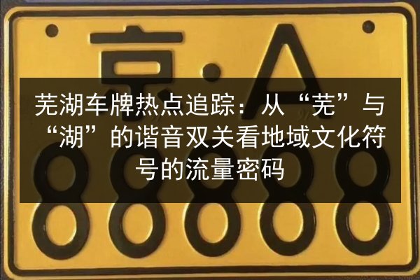 芜湖车牌热点追踪:从“芜”与“湖”的谐音双关看地域文化符号的流量密码 第2张 芜湖车牌热点追踪:从“芜”与“湖”的谐音双关看地域文化符号的流量密码 第2张