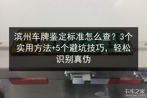 滨州车牌鉴定标准怎么查？3个实用方法+5个避坑技巧，轻松识别真伪
