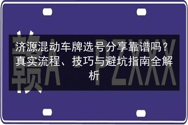 济源混动车牌选号分享靠谱吗？真实流程、技巧与避坑指南全解析 第3张