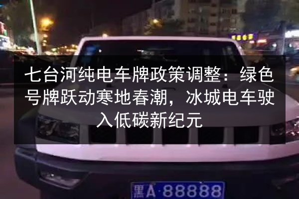 七台河纯电车牌政策调整:绿色号牌跃动寒地春潮,冰城电车驶入低碳新纪元 第3张 七台河纯电车牌政策调整:绿色号牌跃动寒地春潮,冰城电车驶入低碳新纪元 第3张