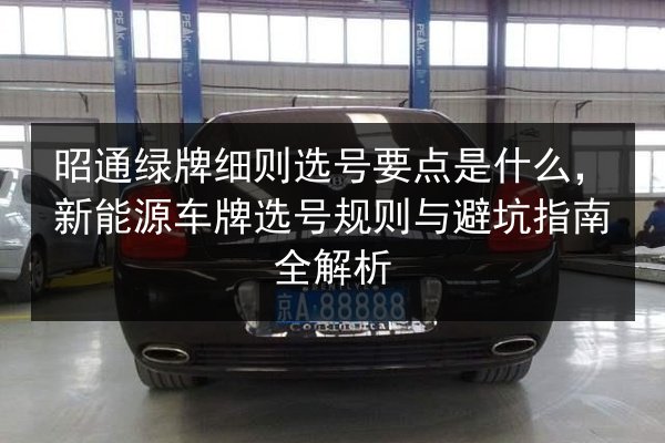 昭通绿牌细则选号要点是什么，新能源车牌选号规则与避坑指南全解析