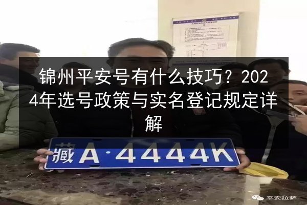 锦州平安号有什么技巧？2024年选号政策与实名登记规定详解 第2张