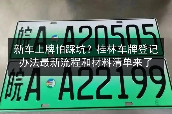 新车上牌怕踩坑?桂林车牌登记办法最新流程和材料清单来了 第3张 新车上牌怕踩坑?桂林车牌登记办法最新流程和材料清单来了 第3张
