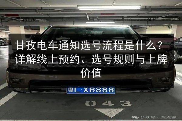 甘孜电车通知选号流程是什么？详解线上预约、选号规则与上牌价值 第3张