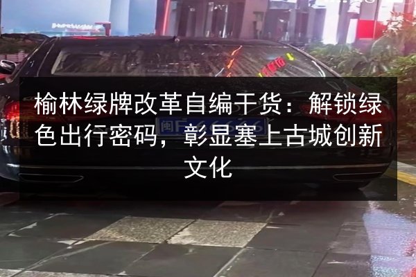 榆林绿牌改革自编干货:解锁绿色出行密码,彰显塞上古城创新文化 第2张 榆林绿牌改革自编干货:解锁绿色出行密码,彰显塞上古城创新文化 第2张