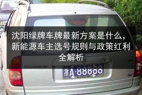沈阳绿牌车牌最新方案是什么，新能源车主选号规则与政策红利全解析 第2张
